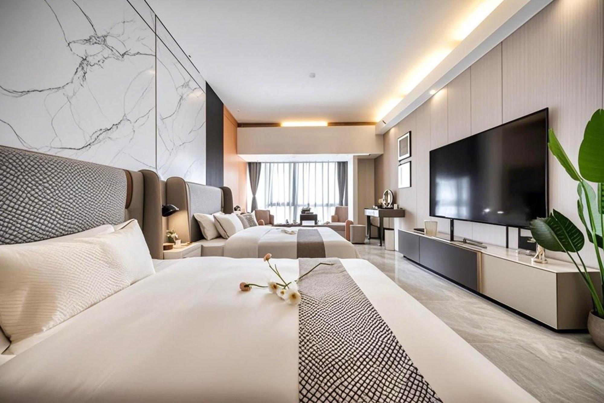 Yu Manju High-Floor Huge-Screen Audiovisual Hotel-Guangzhou Tower Zhujiang New Town Sports West Road Branch מראה חיצוני תמונה