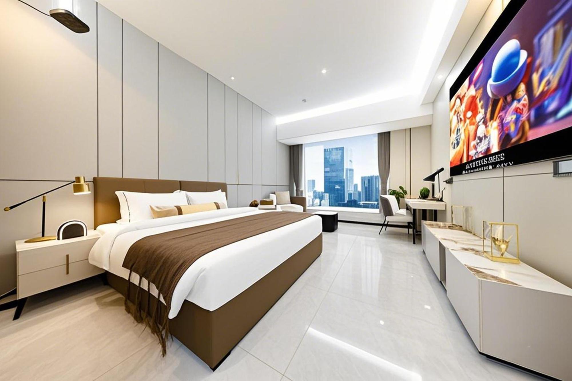 Yu Manju High-Floor Huge-Screen Audiovisual Hotel-Guangzhou Tower Zhujiang New Town Sports West Road Branch מראה חיצוני תמונה